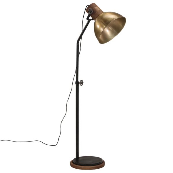 vidaXL Lampadaire 25 W laiton antique 30x30x100-150 cm E27