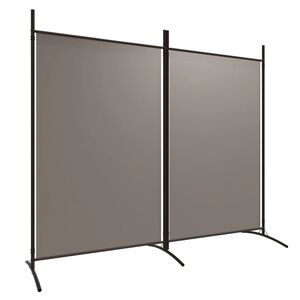 vidaXL Cloison de s&eacute;paration 2 panneaux Anthracite 175x180 cm Tissu