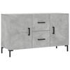 vidaXL Buffet gris b&eacute;ton 100x36x60 cm bois d'ing&eacute;nierie