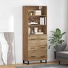vidaXL Haut Armoire avec tiroir Ch&ecirc;ne artisanal 69,5 x 34 x 180 cm