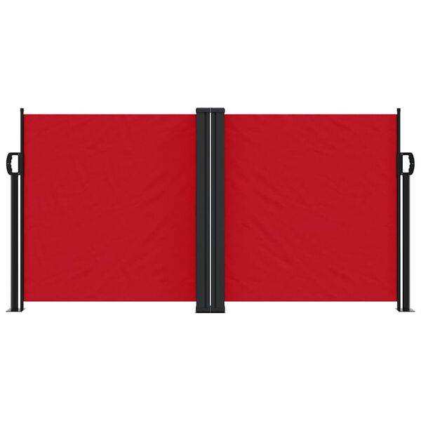 vidaXL Auvent lat&eacute;ral r&eacute;tractable rouge 120x1200 cm