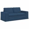 vidaXL Canap&eacute; 2 pcs Bleu 182 x 80 x 82 cm tissu