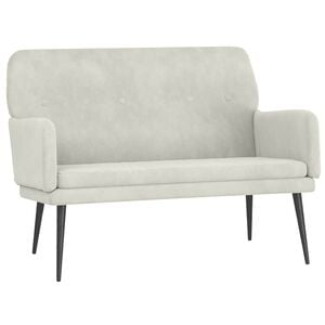 vidaXL Banc Cr&egrave;me 108x79x79 cm Velours