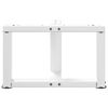 vidaXL Pieds de table basse en T, 2 pièces, blanc, 50 x 25 x (30-31) cm, acier