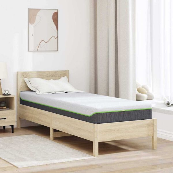 vidaXL Matelas Blanc et Gris 70 x 200 cm Ressort ensach&eacute;