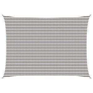 vidaXL Voile d'ombre 5 x 8 m HDPE Rectangulaire Gris clair et blanc