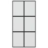 vidaXL Porte coulissante noir 102,5x205 cm verre tremp&eacute; aluminium