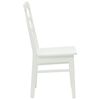 vidaXL Chaise de salle &agrave; manger 2 pcs Blanc Bois de Caoutchouc Massif