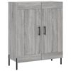 vidaXL Buffet haut Sonoma gris 69,5x34x180 cm Bois d'ing&eacute;nierie