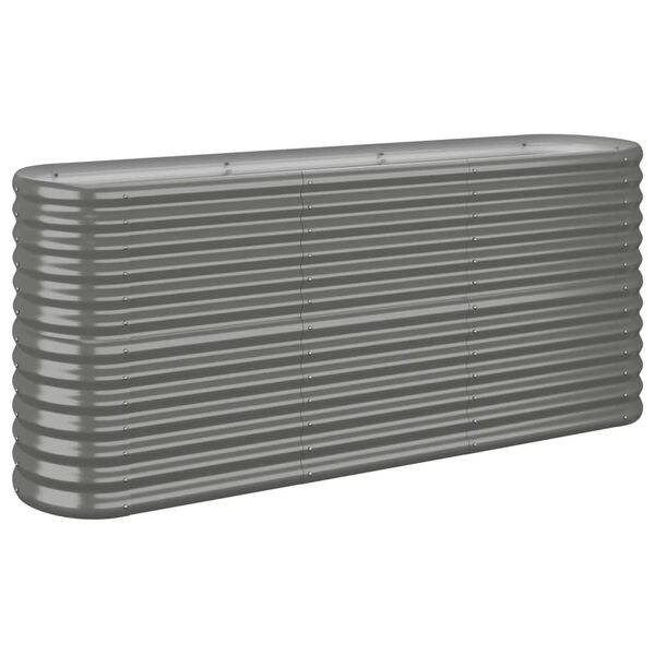 vidaXL Lit surélevé de jardin Acier galvanisé 152x40x68 cm gris