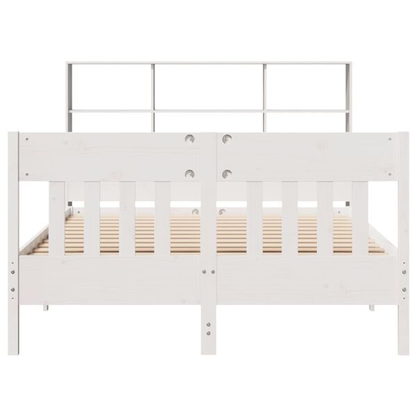 vidaXL Cadre de lit sans matelas blanc 160x200 cm bois de pin massif