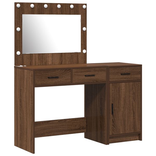 vidaXL Table de Toilette avec tiroir 2 pcs Marron 40 x 41 x 75 cm