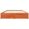 vidaXL Cadre de lit Cire marron 160 x 200 cm Bois de Pin Massif
