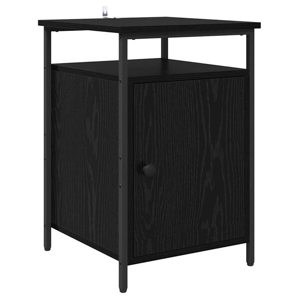 vidaXL Cabinet de chevet Ch&ecirc;ne noir 40 x 42 x 60cm Bois d'ing&eacute;nierie