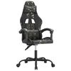 vidaXL Chaise de jeu Noir et camouflage Similicuir