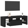 vidaXL Meuble TV Ch&ecirc;ne noir 120 x 35 x 40 cm Bois d'ing&eacute;nierie