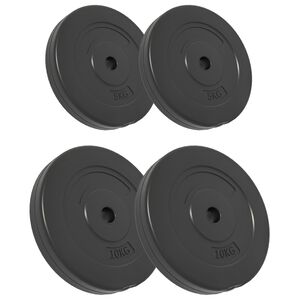 vidaXL Plaques de poids 4 pcs 30 kg B&eacute;ton