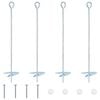 vidaXL Ancre de terre 4 pcs Argent&eacute; &Oslash;10 x 50 cm M&eacute;tal galvanis&eacute;