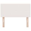 vidaXL T&ecirc;te de lit avec t&ecirc;te de lit Cr&egrave;me 90 cm Cuir synth&eacute;tique