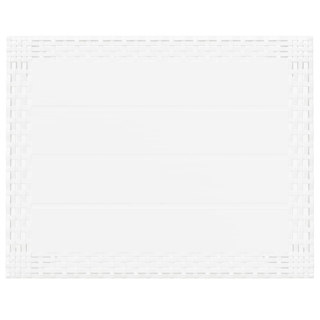 Table De Jardin Vidaxl Blanc 59x47x40 Cm - PP, Pour Extérieur