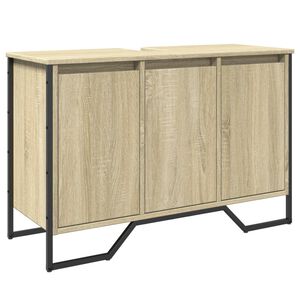 vidaXL Armoire lavabo de salle de bain ch&ecirc;ne sonoma 91x35x60 cm
