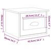 vidaXL Tables de chevet murales 2 pcs blanc 41,5x36x28 cm