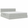 vidaXL Lit de Rangement avec matelas Gris clair 90 x 200 cm