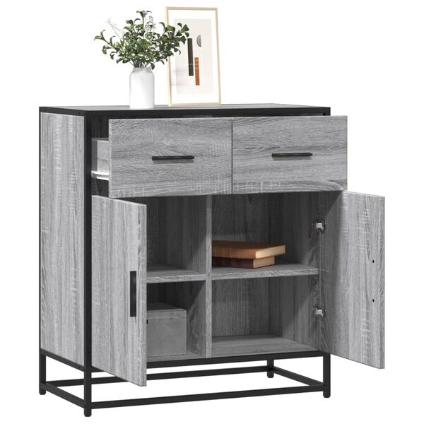 vidaXL Buffet sonoma gris 68x35x76 cm bois d'ing&eacute;nierie