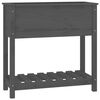 vidaXL Jardini&egrave;re avec &eacute;tag&egrave;re Gris 82,5x34,5x81 cm Bois massif de pin