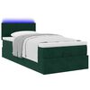 vidaXL Cadre de lit ottoman avec matelas vert fonc&eacute; 100x200 cm velours
