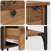 vidaXL Cabinet de chevet avec tiroir 2 pcs Marron 33,5 x 36 x 70 cm