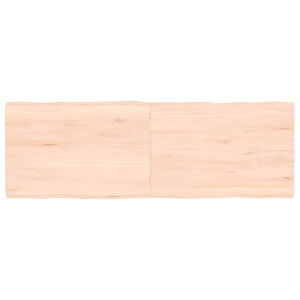 vidaXL Dessus de table bois massif non trait&eacute; bordure assortie