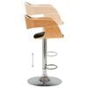 vidaXL Tabouret de bar Noir Bois courbé et similicuir