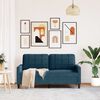vidaXL Canap&eacute; &agrave; 2 places Bleu 140 cm Velours