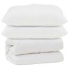 vidaXL Couette avec oreiller 3 pcs Blanc Microfibre