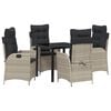vidaXL Ensemble de salle &agrave; manger pour jardin 5 pc Gris clair