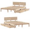 vidaXL Cadre de lit avec tiroirs sans matelas 150x200 cm