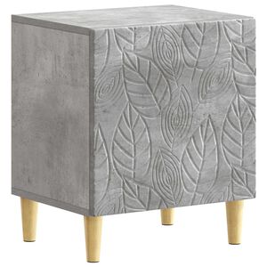 vidaXL Table de chevet Gris b&eacute;ton 43 x 34,5 x 50 cm Bois d'ing&eacute;nierie