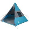 vidaXL Tente de camping tipi 7 personnes bleu imperméable