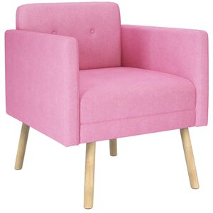vidaXL Fauteuil d'appoint Rose Tissu