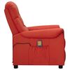vidaXL Fauteuil de massage Rouge bordeaux Similicuir