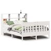 vidaXL Cadre de lit sans matelas blanc 120x190 cm bois de pin massif