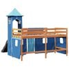 vidaXL Lit mezzanine enfants avec tour bleu 80x200cm bois pin massif