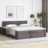 VidaXL Cadre de lit ottoman avec matelas gris 200x200 cm similicuir