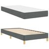 vidaXL Lit &agrave; ressorts avec matelas Gris fonc&eacute; 100 x 200 cm tissu