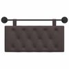 vidaXL T&ecirc;te de lit suspendue Marron fonc&eacute; 100 x 55 x 7 cm tissu