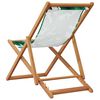vidaXL Chaise pliable plage motif de feuilles bois d'eucalyptus/tissu
