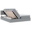vidaXL Lit de Rangement Gris clair 200 x 200 cm Cuir synth&eacute;tique