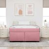 vidaXL Cadre de lit avec matelas Rose 140 x 200 cm tissu