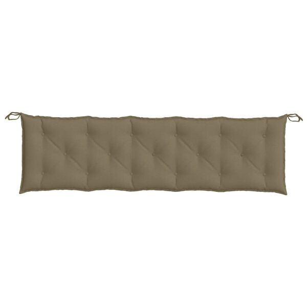 vidaXL Coussin de banc de jardin taupe mélangé 180x50x7 cm tissu